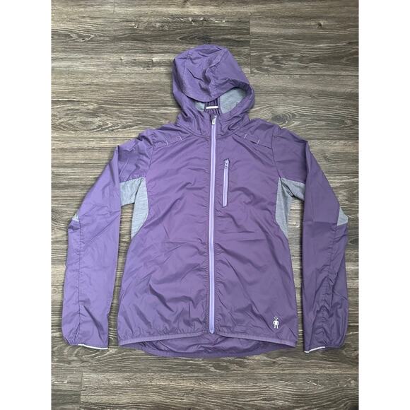 Smartwool Womens Merino Sport Ultra Light Hooded Jacket Purple size XS - Picture 1 of 8
